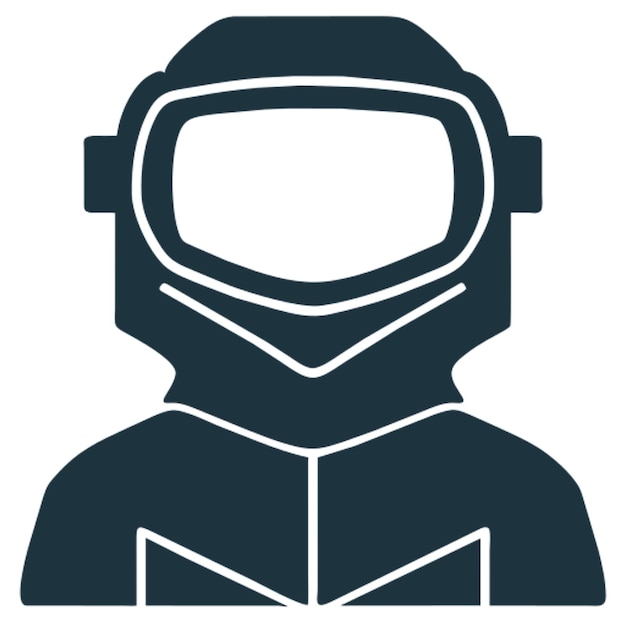 crear un avatar de un explorador espacial futurista en un traje de alta tecnología y un icono de casco