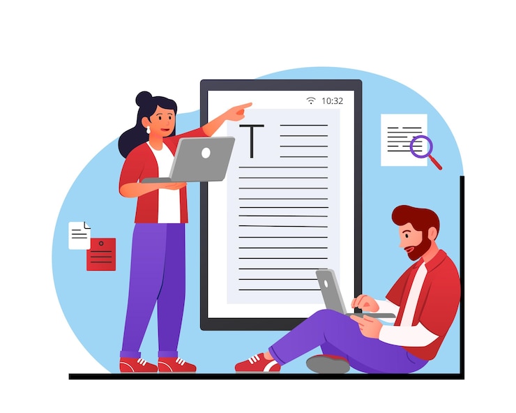Vector crear concepto de contenido