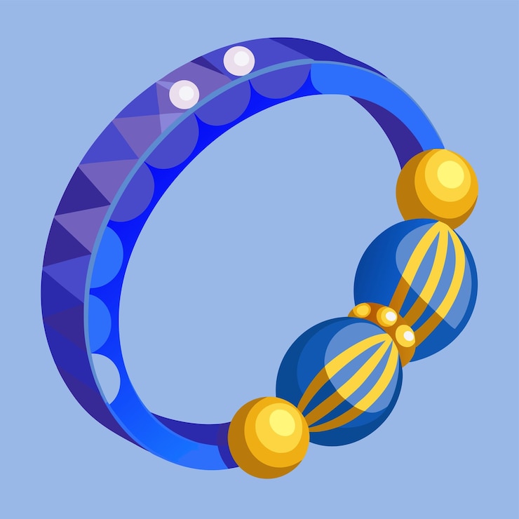 Vector crear un dibujo de una pulsera sin fondo y con un tema azul