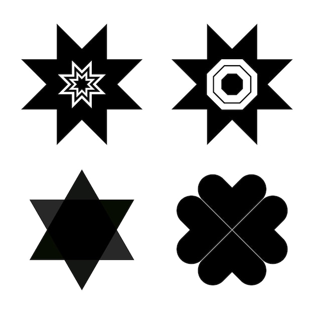 Crear el diseño del icono de la estrella y el icono del vector