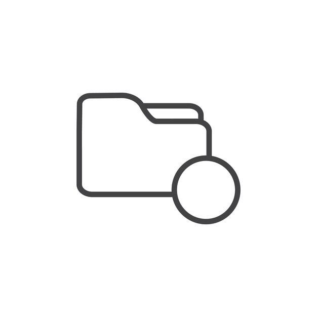 Crear icono de carpeta Marca de símbolo en estilo llenado