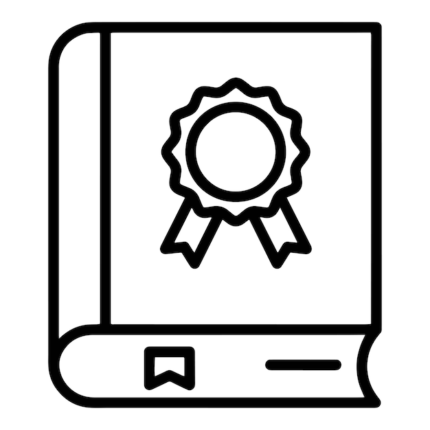 Crear un icono minimalista de un libro cerrado con un símbolo diferente