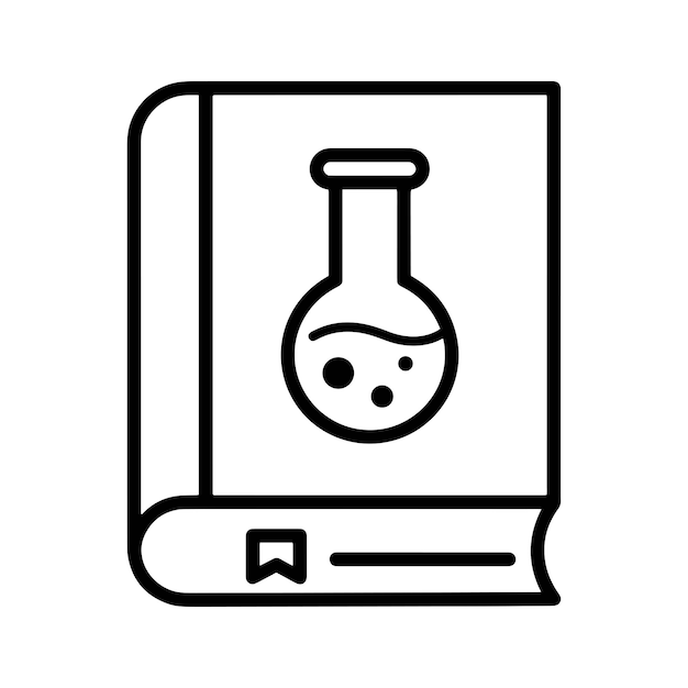Crear un icono minimalista de un libro cerrado con un símbolo diferente