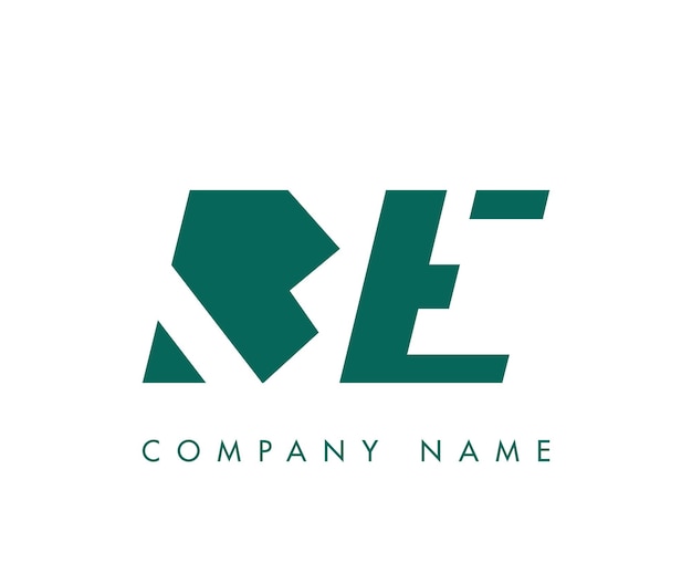 Creative Abstract Initial BE Letter Logo Design