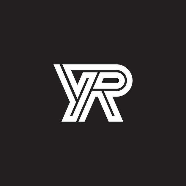 Creative Y and R Letter Combination Logo Stylish Corporate Symbol