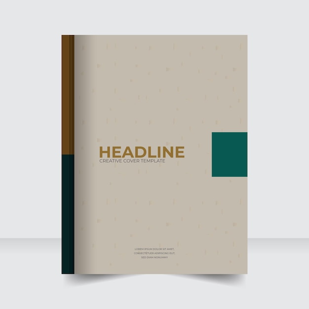 Creative Annual Report Cover Layout with Bold Color Blocks Business Report Book Cover Template