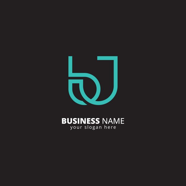 Creative B and J Letter Logo Bold Monogram Design
