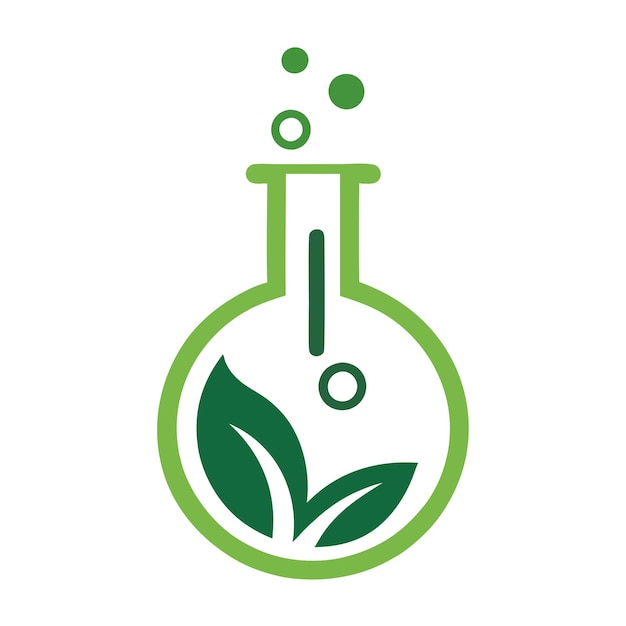 Creative Beaker Lab Diseño vectorial de logotipos de hierbas para productos naturales