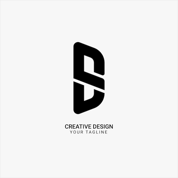 Creative BS o SB carta inicial elegante simple moderno único logotipo de estilo de marca