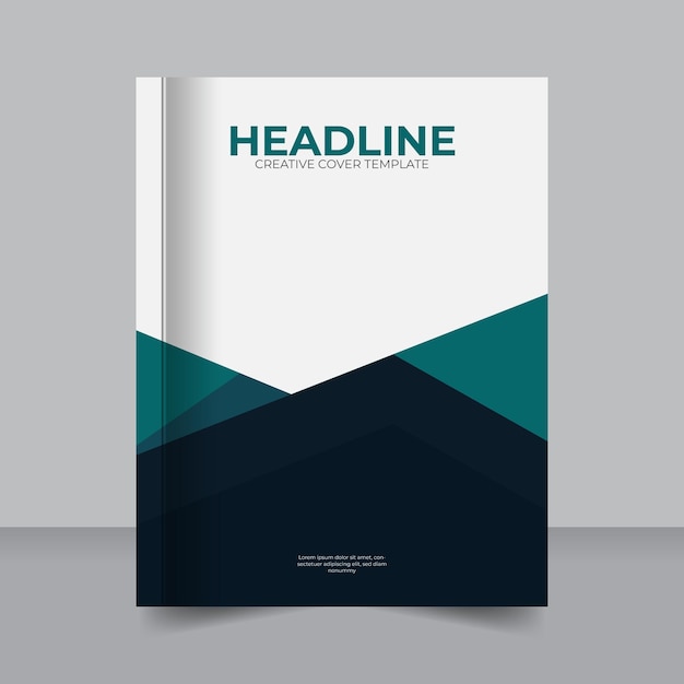 Creative Business Annual Report Cover with Geometric Shapes Stylish Corporate Book Cover Template