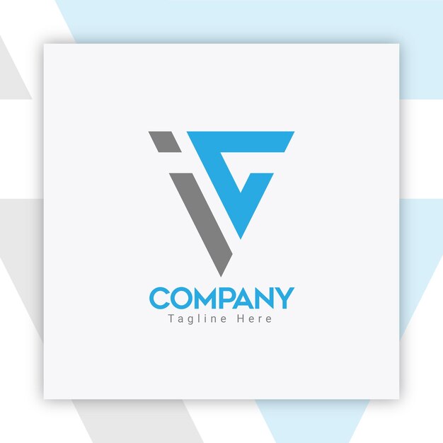 Creative Business Letter I y C Logo Template Design, concepto premium con dos colores.