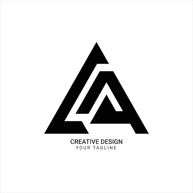 Creative CA carta triángulo forma patrón línea inicial arte monograma marca moderna diseño de logotipo único