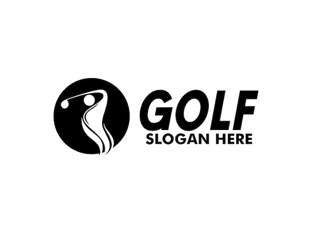 Creative Golf Sport Logo Diseño de logotipo de plantilla de golf profesional moderno
