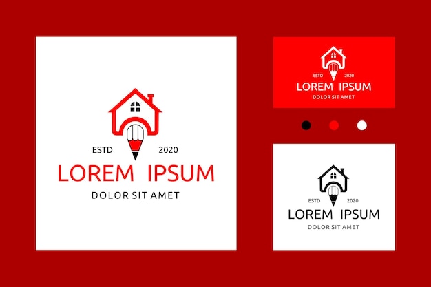 Creative Home Smart Icon Logo Vector Design Inspiration Detallando con lápiz y fondo blanco