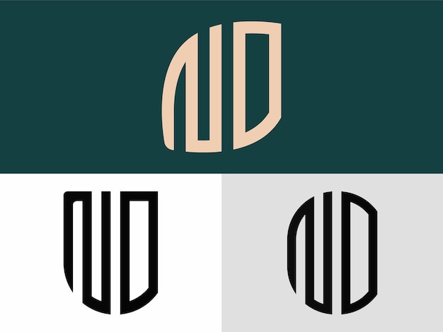 Creative Initial Letters NO Paquete de diseños de logotipos