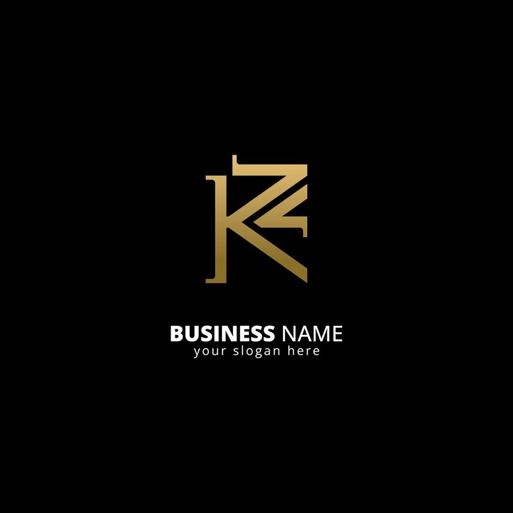 Vector creative k and z letter logo luxury monogram design