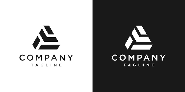 Creative Letter AL Monogram Logo Diseño Icono Plantilla Fondo blanco y negro