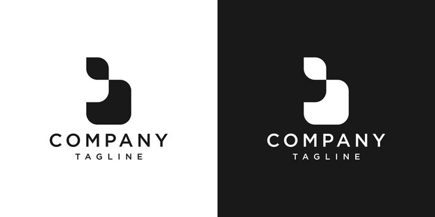 Creative Letter b Monogram Hexagon Logo Diseño Icono Plantilla Fondo blanco y negro