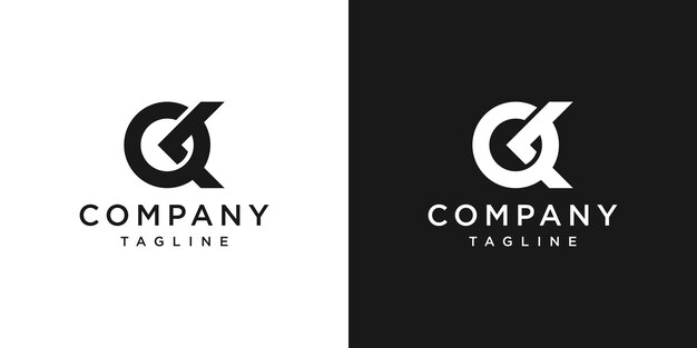 Creative Letter OK Monogram Logo Diseño Icono Plantilla Fondo blanco y negro