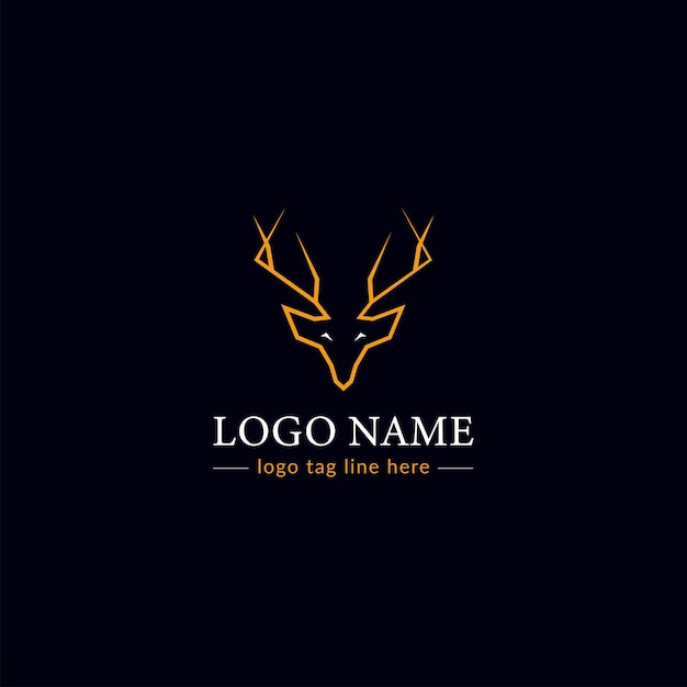 Creative Minimalist Deer Modern Unique Logo And Icon Designm