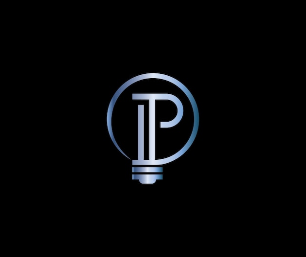 Creative P Letter Light Energy Power Concepto de empresa de diseño de logotipo moderno