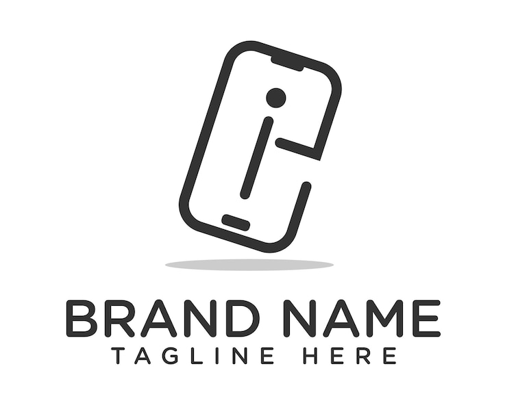 Vector creative phone shop servicio de reparación de teléfonos ei y ie diseño de logotipo de carta