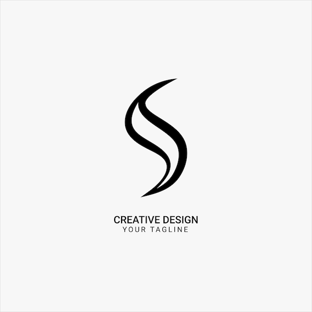 Creative S fire abstract initial line art typograhy monogram marca moderna diseño de logotipo único