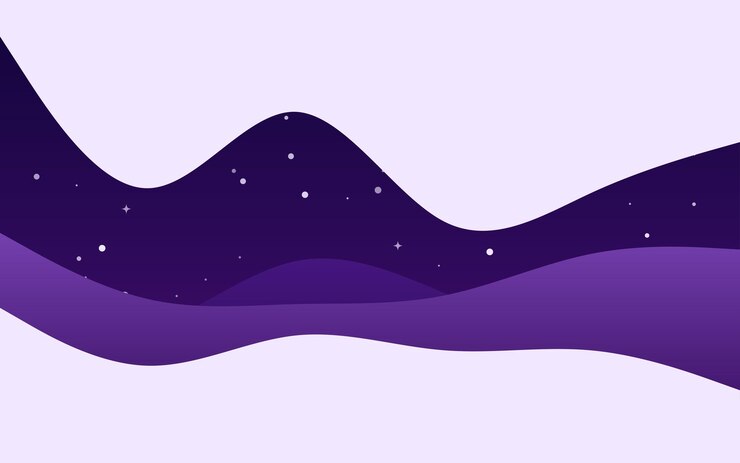 Creative Waves Night Fondo púrpura Composición de formas dinámicas Ilustración vectorial