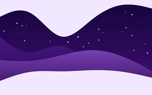 Creative Waves Night Fondo púrpura Composición de formas dinámicas Ilustración vectorial