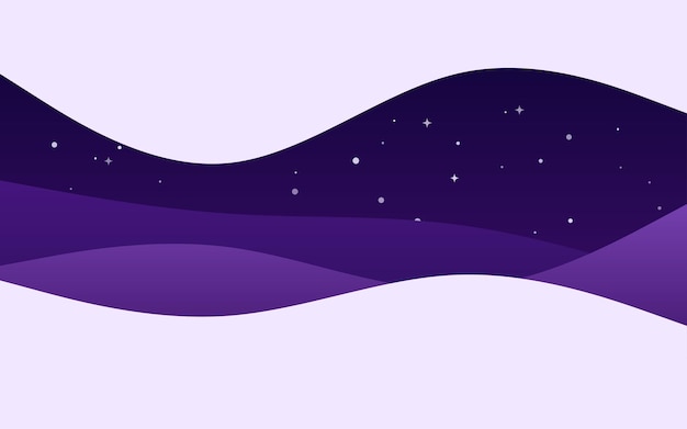 Creative Waves Night Fondo púrpura Composición de formas dinámicas Ilustración vectorial