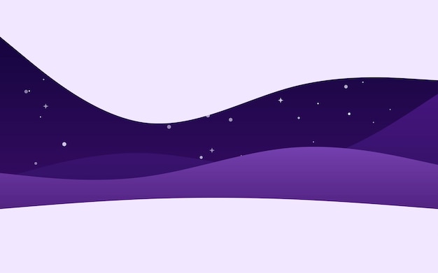 Creative Waves Night Fondo púrpura Composición de formas dinámicas Ilustración vectorial