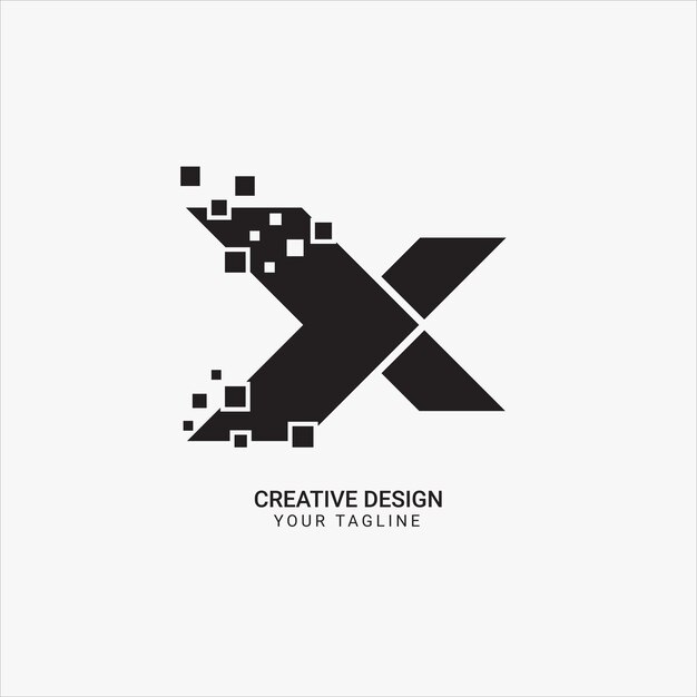 Creative X inicial plano elegante ojo pegadizo ilusión con clase dinámica moderna marca diseño de logotipo único