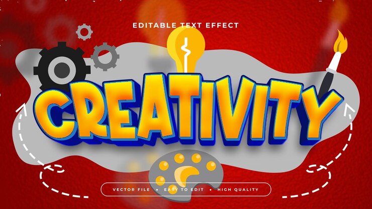 Vector creatividad colorida estilo de fuente de efecto de texto editable en 3d