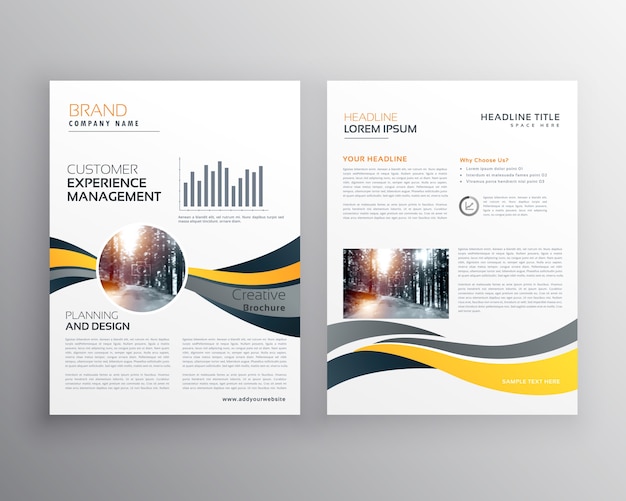 Creativo anual informe negocio folleto plantilla de diseño