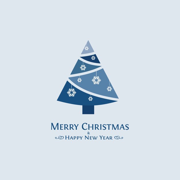 Creativo árbol de navidad y tarjeta de felicitación.