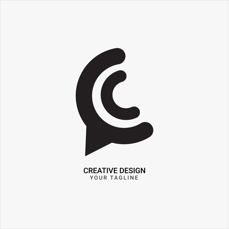 Vector creativo cc o c monograma inicial diseño de logotipo único de marca moderna