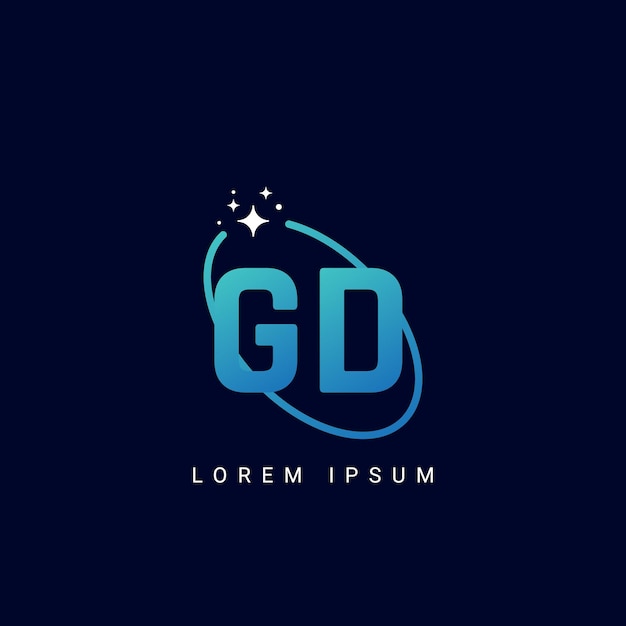 Creativo mínimo GD DG carta logotipo empresarial inicial basado Monograma icono vector