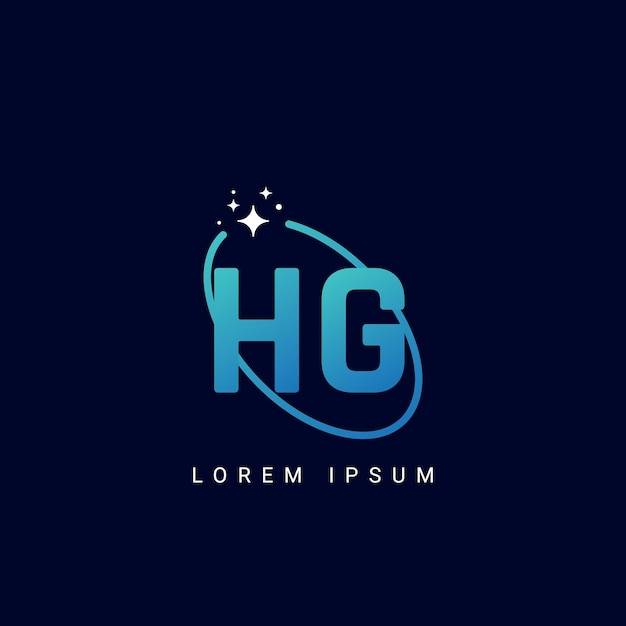 Creativo mínimo HG GH carta logotipo empresarial inicial basado Monograma icono vector