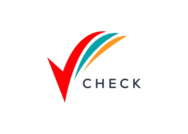 Vector creativo y mínimo plantilla vectorial de logotipo de marca de comprobación abstracto logotipo de comprobación logotipo de trabajo realizado