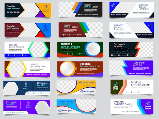 Creativo negocio corporativo de marketing en las redes sociales estandarte de publicación de banner estandarte promocional