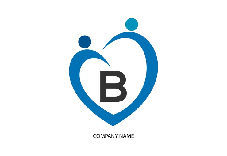 Vector creativo último b con hombre combinación de icono de unidad logotipo