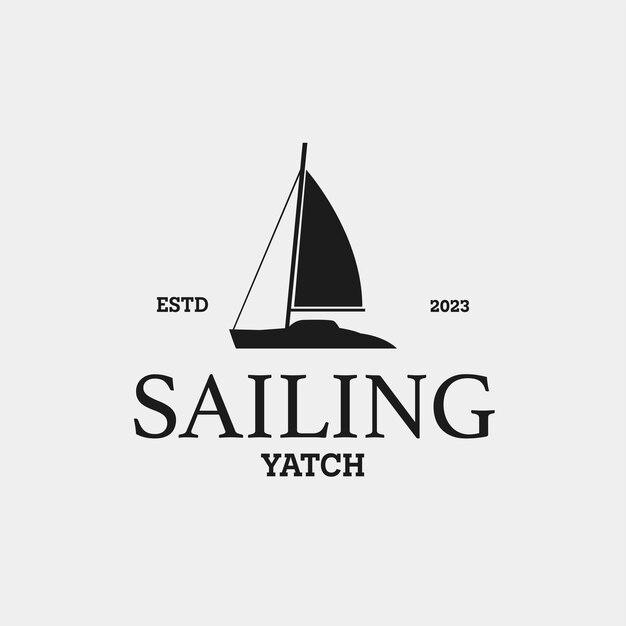 Creativo velero barco crucero y diseño de logotipo marino vector concepto ilustración idea