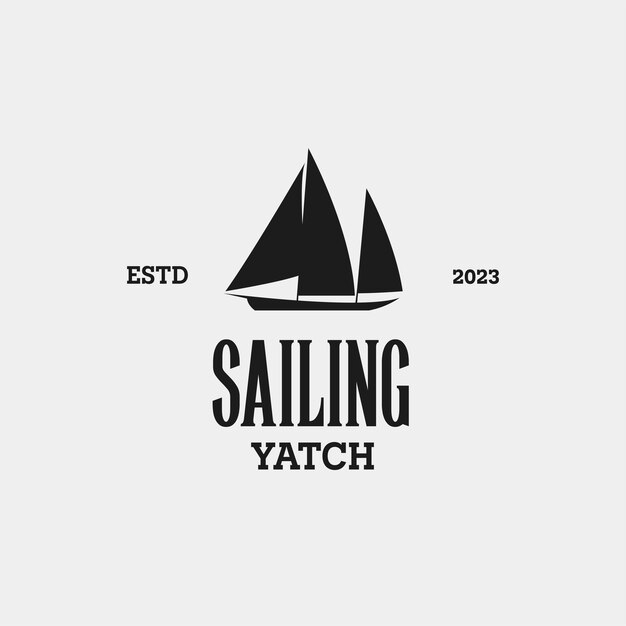 Creativo velero barco crucero y diseño de logotipo marino vector concepto ilustración idea
