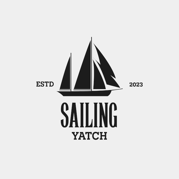 Creativo velero barco crucero y diseño de logotipo marino vector concepto ilustración idea