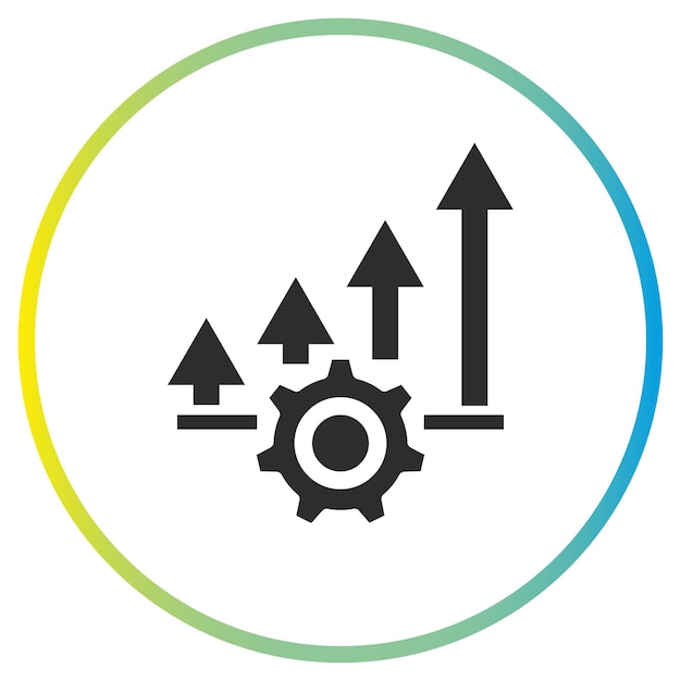 creciente icono de desarrollo mejora de la tecnología creciente progreso