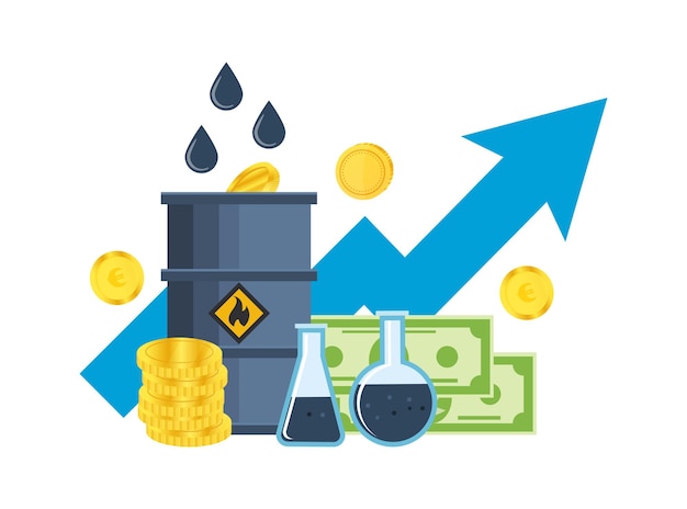 Crecimiento caída de precios de gasolina y petróleo gestión de inversiones