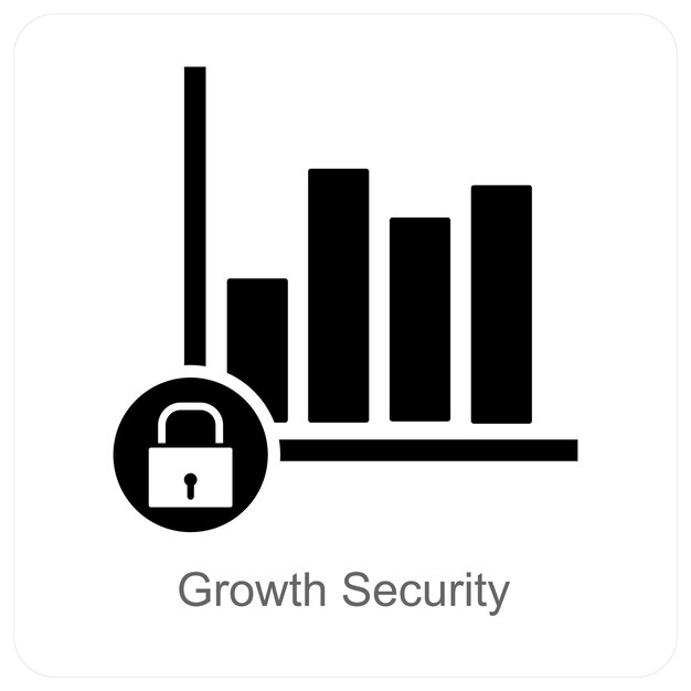 Crecimiento Concepto de icono de seguridad y crecimiento