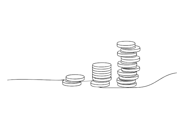 Crecimiento de la pila de monedas