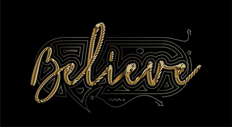 Vector cree el diseño caligráfico del ejemplo del vector del texto del estilo del oro.