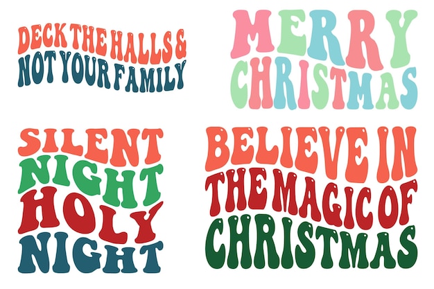 Cree en la Magia de la Navidad feliz Navidad adorna los pasillos y no tu familia SVG